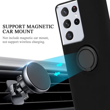 Deksel Samsung Galaxy S22 ULTRA Ring Case (svart)