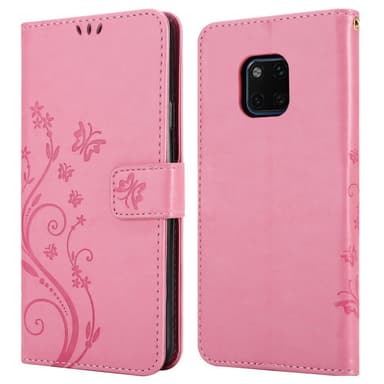 Huawei MATE 20 PRO lommebokdeksel Blomster (rosa)