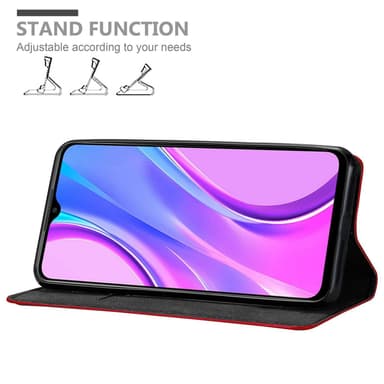 Xiaomi RedMi 9 lommebokdeksel case (rød)