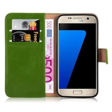Samsung Galaxy S7 lommebokdeksel etui (grønn)