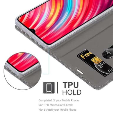 Xiaomi RedMi NOTE 8 PRO lommebokdeksel etui (grå)