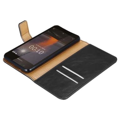 Nokia 1 2018 lommebokdeksel etui (svart)