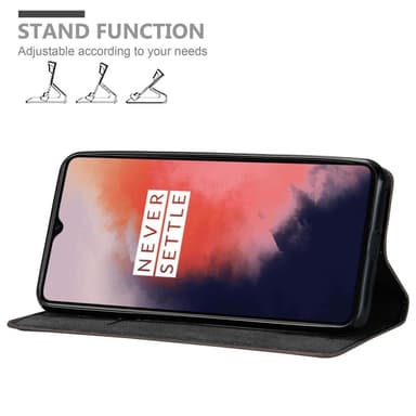 OnePlus 7T lommebokdeksel case (brun)