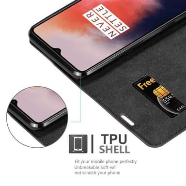 OnePlus 7T lommebokdeksel case (brun)