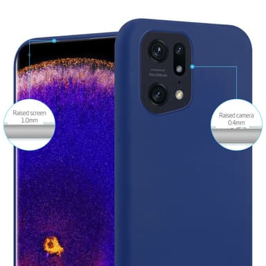 Deksel Oppo FIND X5 PRO Silikon cover (blå)