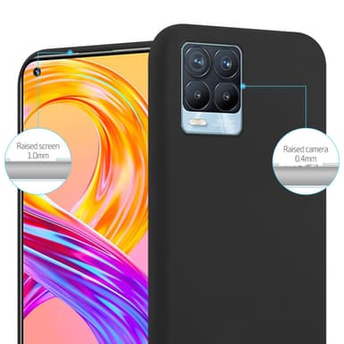 Deksel Realme 8 4G / 8 PRO Silikon cover (svart)