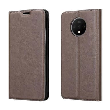 OnePlus 7T lommebokdeksel case (brun)