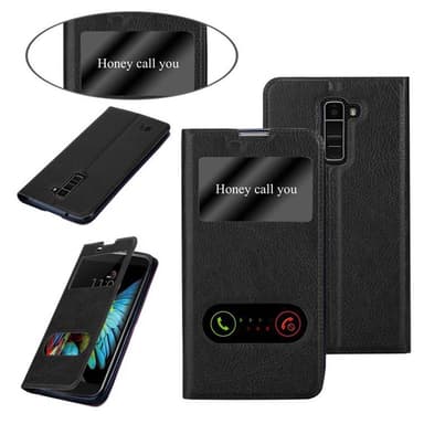 LG K10 2016 lommebokdeksel cover (svart)