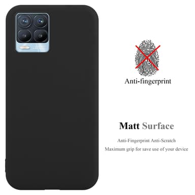 Deksel Realme 8 4G / 8 PRO Silikon cover (svart)