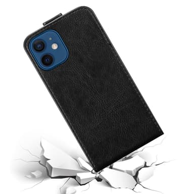 iPhone 12 / 12 PRO deksel flip cover (svart)