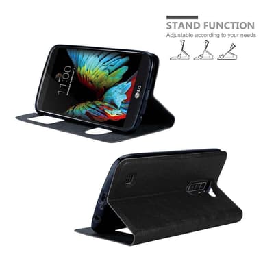 LG K10 2016 lommebokdeksel cover (svart)