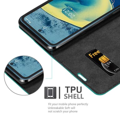 Nokia XR20 lommebokdeksel case (turkis)
