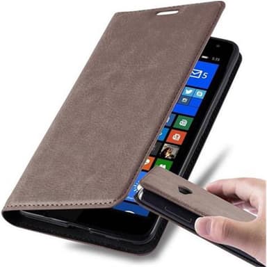 Nokia Lumia 535 lommebokdeksel case (brun)