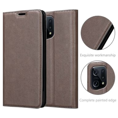 Oppo FIND X5 lommebokdeksel case (brun)