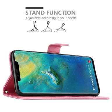 Huawei MATE 20 PRO lommebokdeksel Blomster (rosa)
