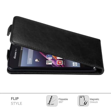 Sony Xperia Z1 COMPACT deksel flip cover (svart)