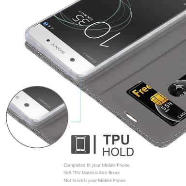 Sony Xperia XA1 lommebokdeksel etui (grå)
