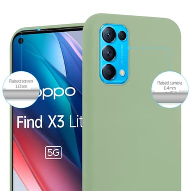 Deksel Oppo FIND X3 LITE Silikon cover (grønn)