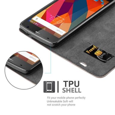 ZTE Blade L5 lommebokdeksel case (brun)