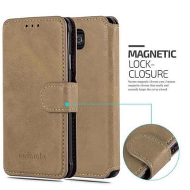 Samsung Galaxy ALPHA lommebokdeksel etui (brun)