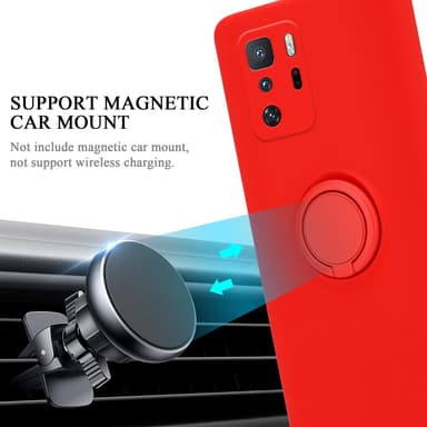 Deksel Xiaomi POCO X3 GT Ring Case (rød)