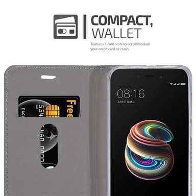 Xiaomi RedMi 5A lommebokdeksel etui (grå)