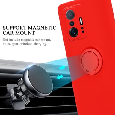 Deksel Xiaomi 11T / 11T PRO Ring Case (rød)