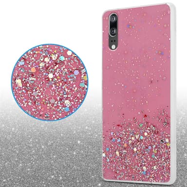 Huawei P20 Silikondeksel Glitter (rosa)