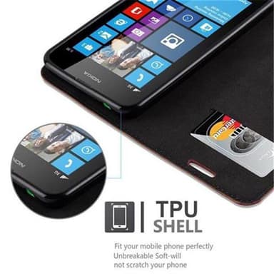 HTC ONE M7 lommebokdeksel case (rød)