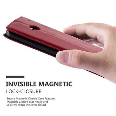 HTC ONE M7 lommebokdeksel case (rød)