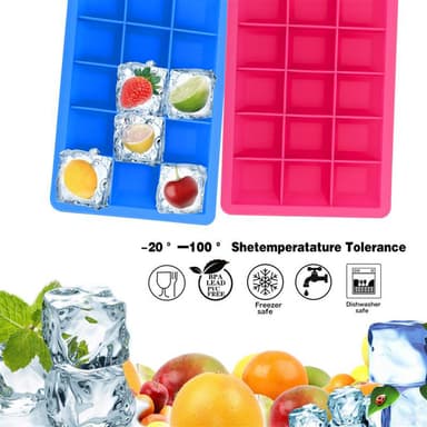 2x Isbitformer Isbitboks Sett Isbiter (Rosa)