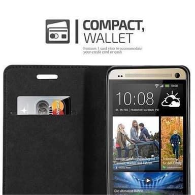HTC ONE M7 lommebokdeksel case (rød)