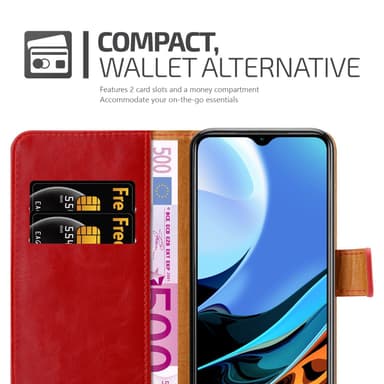 Xiaomi RedMi 9T / POCO M3 lommebokdeksel etui (rød)
