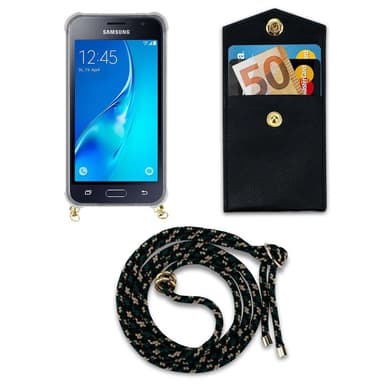 Samsung Galaxy J1 2016 Deksel med Halskjede (brun)