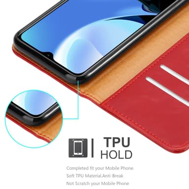 Xiaomi RedMi 9T / POCO M3 lommebokdeksel etui (rød)