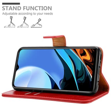 Xiaomi RedMi 9T / POCO M3 lommebokdeksel etui (rød)