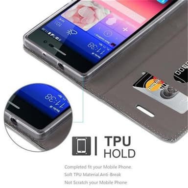 Huawei ASCEND P7 lommebokdeksel etui (grå)