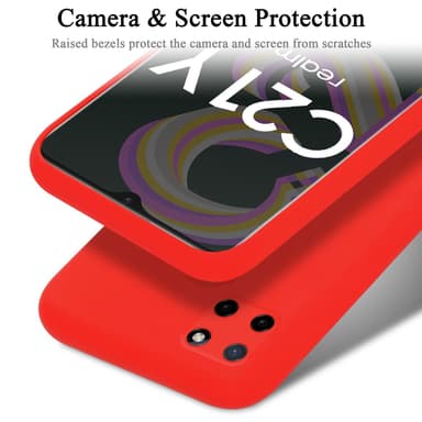Realme C21Y / C25Y silikondeksel case (rød)