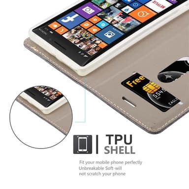 Nokia Lumia 929 / 930 lommebokdeksel etui (grå)