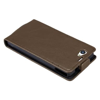 Sony Xperia Z1 COMPACT deksel flip cover (brun)