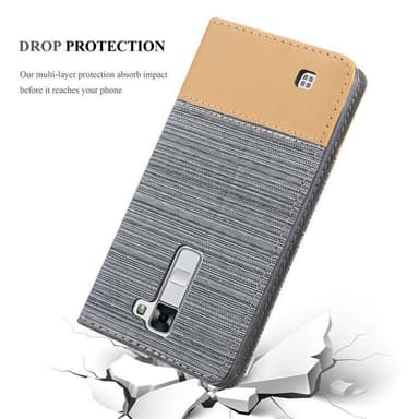 LG K7 2016 lommebokdeksel etui (grå)