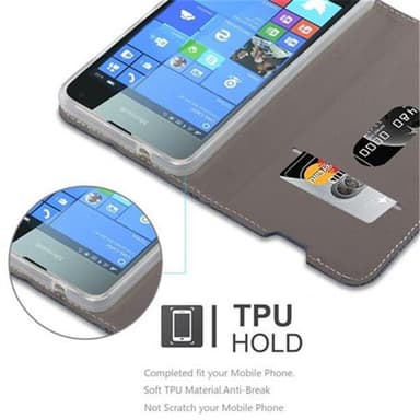 Nokia Lumia 650 lommebokdeksel etui (blå)