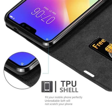 Vivo Y81i lommebokdeksel case (svart)