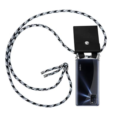 Oppo A52 Deksel med Halskjede (grå)