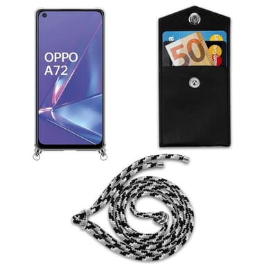 Oppo A52 Deksel med Halskjede (grå)
