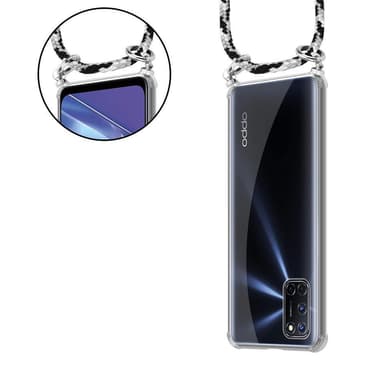 Oppo A52 Deksel med Halskjede (grå)