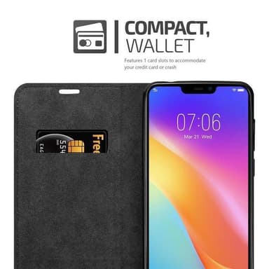 Vivo Y81i lommebokdeksel case (svart)