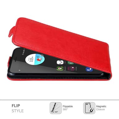 ZTE Blade V7 deksel flip cover (rød)