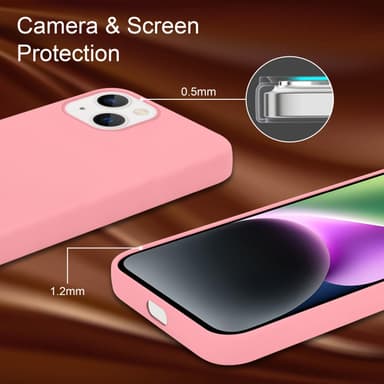 iPhone 14 silikondeksel case (rosa)