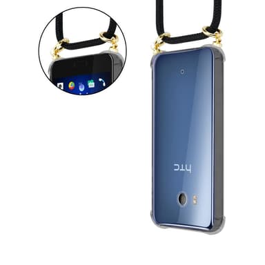 HTC OCEAN / U11 Deksel med Halskjede (svart)